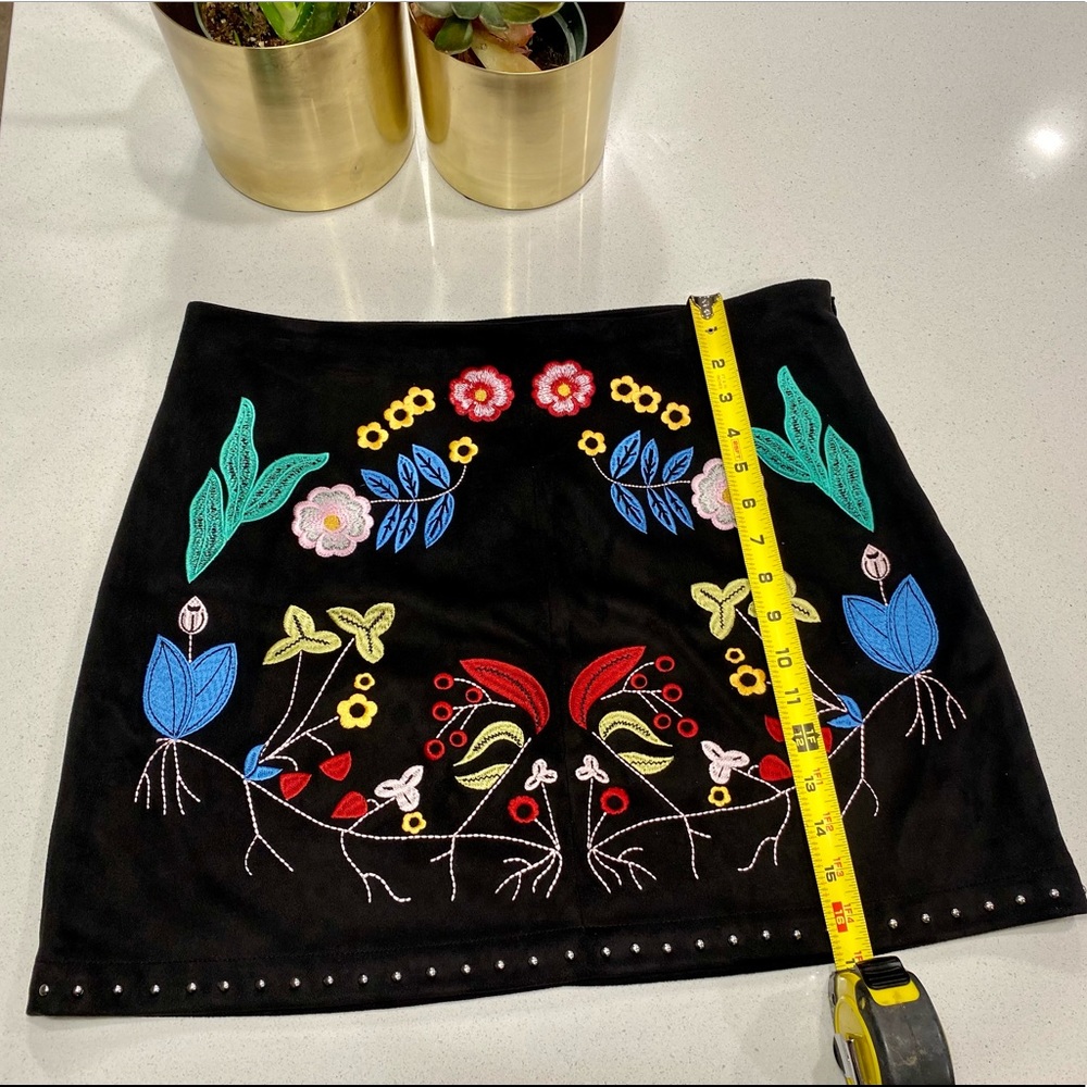 Gianna Bini Black Suede Mini Skirt - Bree Skirt 🖤NWT - Picture 2 of 13